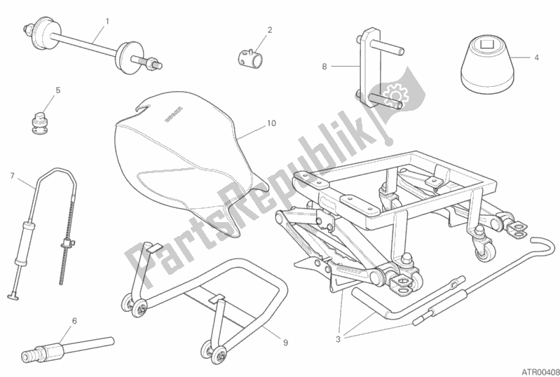 All parts for the Workshop Service Tools, Frame of the Ducati Monster 797 Plus Thailand 2019